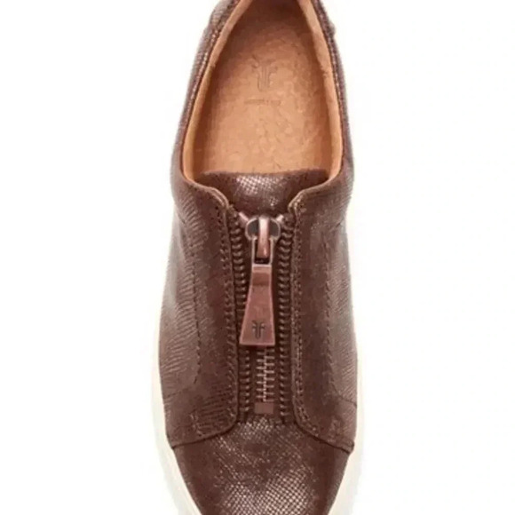 Frye Lena Snake Embossed Leather Sneaker - Picture 4 of 5